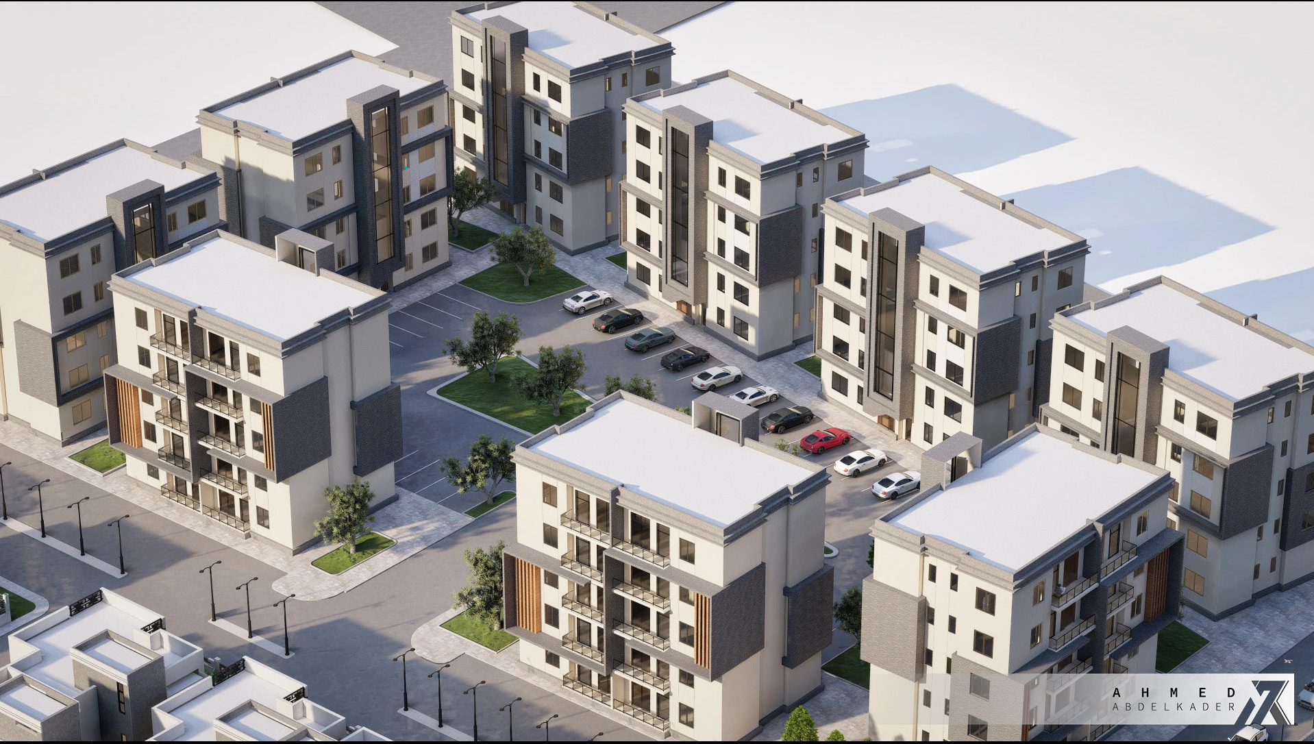 Modern apartment building